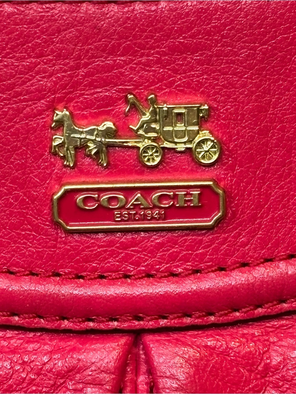 Coach Madison Pink Leather Crossbody Bag Gold Hardware - Picture 4 of 13